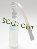 重厚パイレックスガラス製水パイプ【ヘンプ麻HEMPリーフ柄】