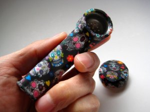 画像6: PieceMaker/PMG@レプリカ【メキシカンスカルBLACK】シリコン製パイプ