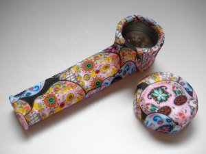 画像3: スクリーン不要シリコン製パイプ【メキシカンスカルPINK】