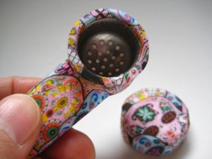 画像7: スクリーン不要シリコン製パイプ【メキシカンスカルPINK】