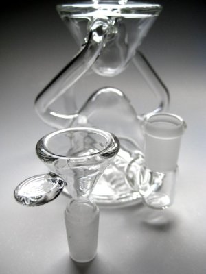 画像5: パイレックス製ガラスボング【Hurricaneリサイクラー】