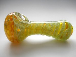 画像5: 【PsychedelicART】パイレックス製ガラスパイプ【サイケTOPライトグリーン】