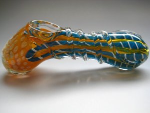 画像3: 【PsychedelicART】パイレックス製ガラスパイプ【サイケTOPハンマー/ターコイズ】