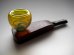 画像2: グラス火皿ウッドパイプ/glass bowl wood pipe (2)