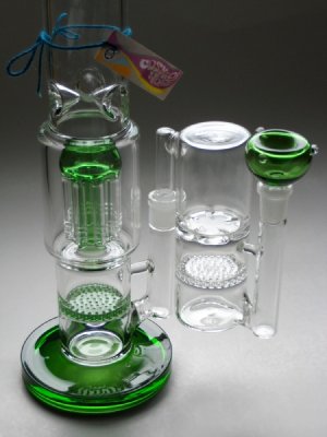 画像5: ガラスボング用カスタムパーツ【ハニカム＆トルネードパーコレーター】【ボング側14.5mm火皿側14.5mm】