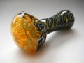 【PsychedelicART】パイレックス製ガラスパイプ【サイケTOPブラック】