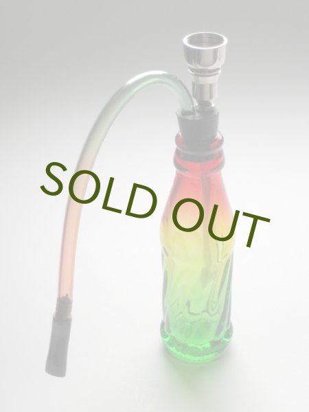 画像3: 重厚パイレックスガラス製水パイプ【ラスタ】 (3)