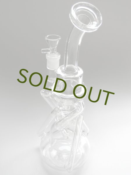 画像3: パイレックス製ガラスボング【ZIGZAGリサイクラー】 (3)