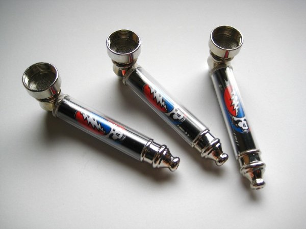 画像2: acti Tube“SLIM”Φ7mm内蔵メタルパイプ【Steal Your Face Skullデッドスカル】 (2)