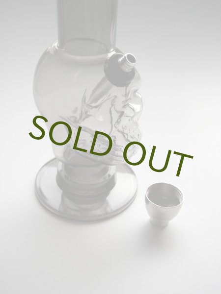 画像4: アクリルボング水パイプ【SKULLスカル骸骨】コンパクトサイズ (4)