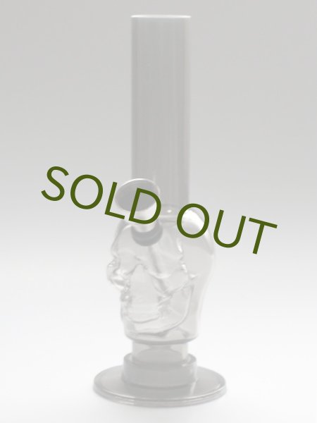 画像2: アクリルボング水パイプ【SKULLスカル骸骨】コンパクトサイズ (2)