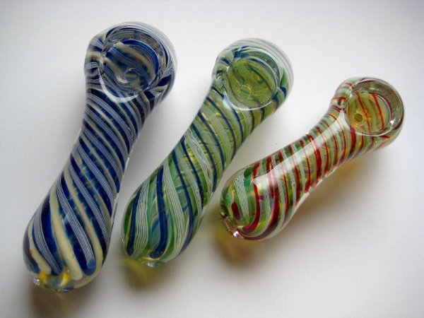 画像3: パイレックス製ガラスパイプ【ハンマーシルエット】 (3)