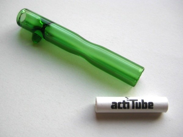 画像4: acti Tube（TUNE）専用パイレックス製ワンヒッター【グリーン】 (4)