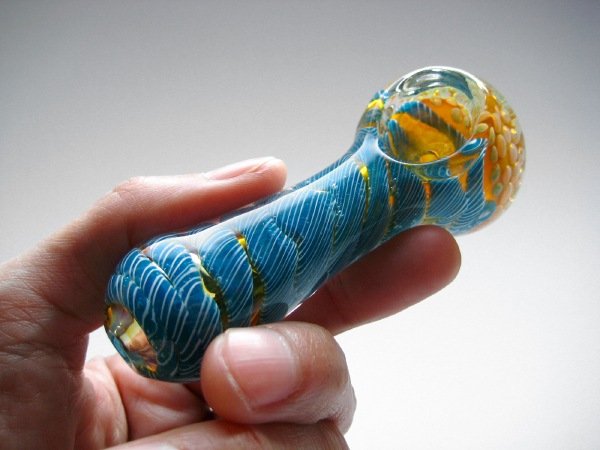 画像5: 【PsychedelicART】パイレックス製ガラスパイプ【サイケTOPターコイズ】 (5)