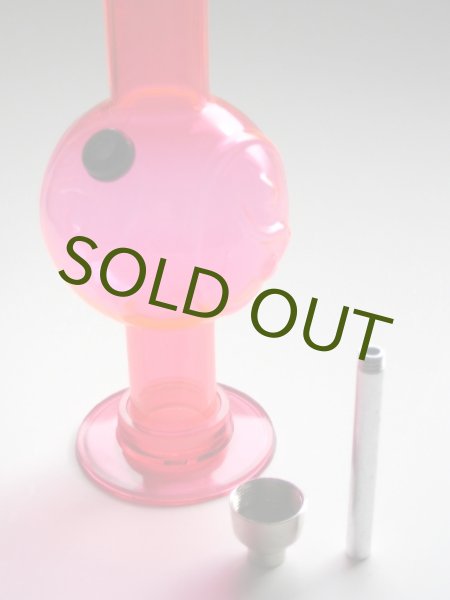 画像5: アクリルボング水パイプ【インヤン陰陽】レッド (5)