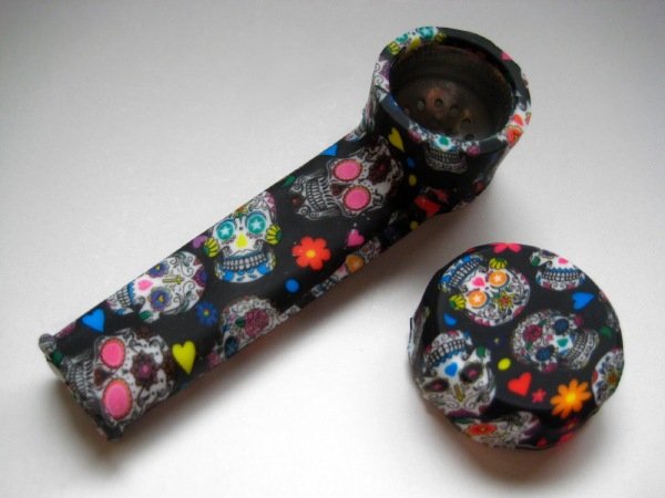 画像3: PieceMaker/PMG@レプリカ【メキシカンスカルBLACK】シリコン製パイプ (3)