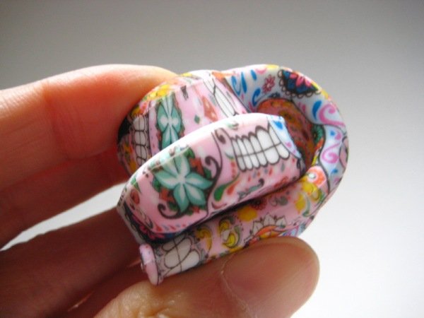 画像5: スクリーン不要シリコン製パイプ【メキシカンスカルPINK】 (5)