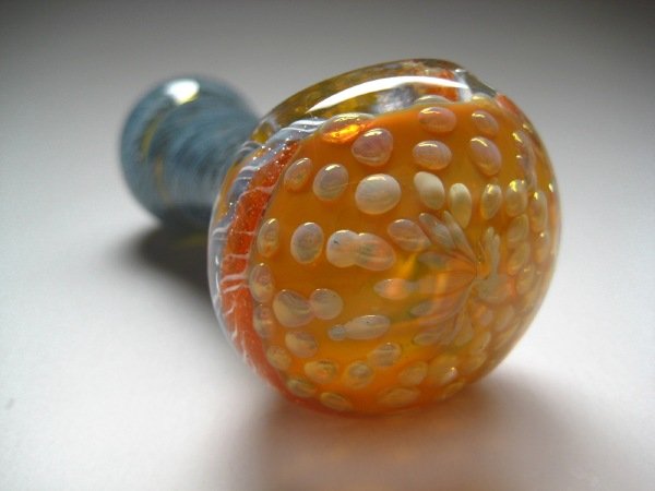 画像4: 【PsychedelicART】パイレックス製ガラスパイプ【サイケTOPライトブルー】 (4)