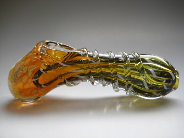 画像3: 【PsychedelicART】パイレックス製ガラスパイプ【サイケTOPハンマー】 (3)