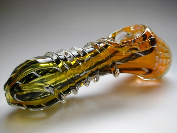 画像2: 【PsychedelicART】パイレックス製ガラスパイプ【サイケTOPハンマー】 (2)