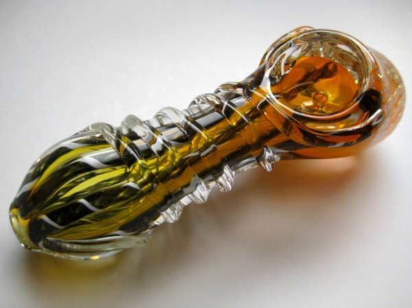 画像5: 【PsychedelicART】パイレックス製ガラスパイプ【サイケTOPハンマー】 (5)
